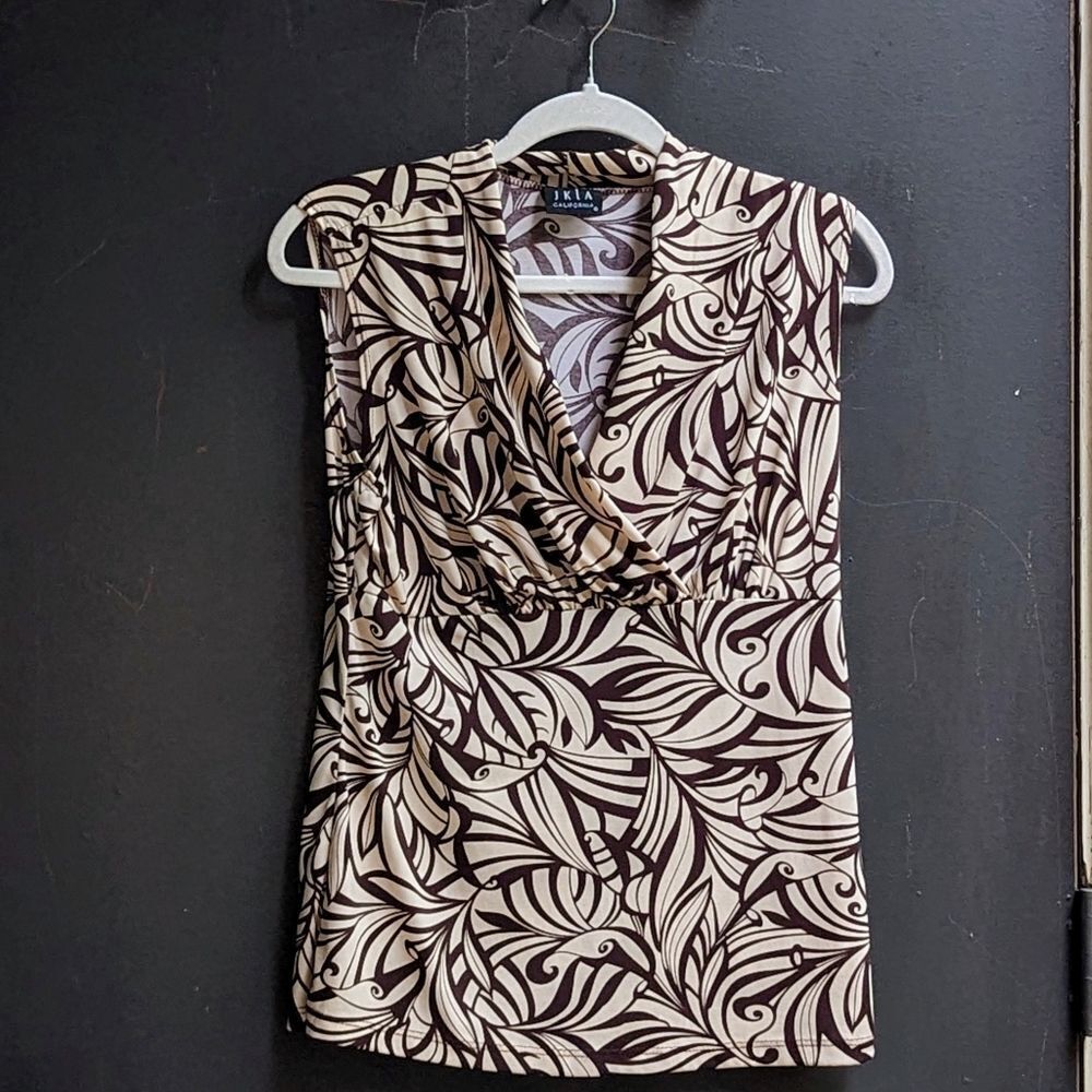 Vintage Y2K JKLA California Faux Wrap Sleeveless Blouse